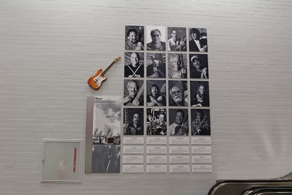 Portraits of artists line the walls of the Tucson Musicians Museum.