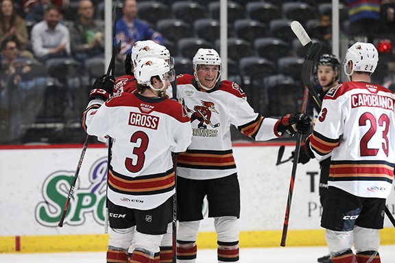 The Tucson Roadrunners beat the Colorado Eagles, 6-3.