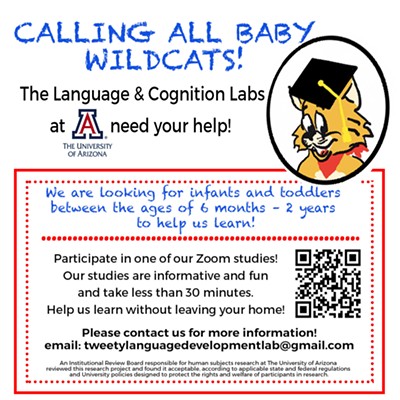Infant and Toddler Participants Wanted: Developmental Language and Cognition Labs