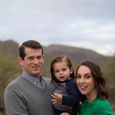 Molly Cassidy, her husband Travis Atwood and son Brogan Atwood