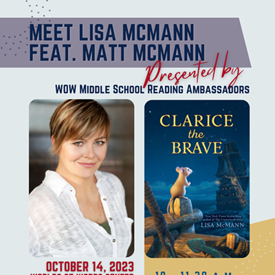 WOW Middle School Reading Ambassadors Present Lisa McMann